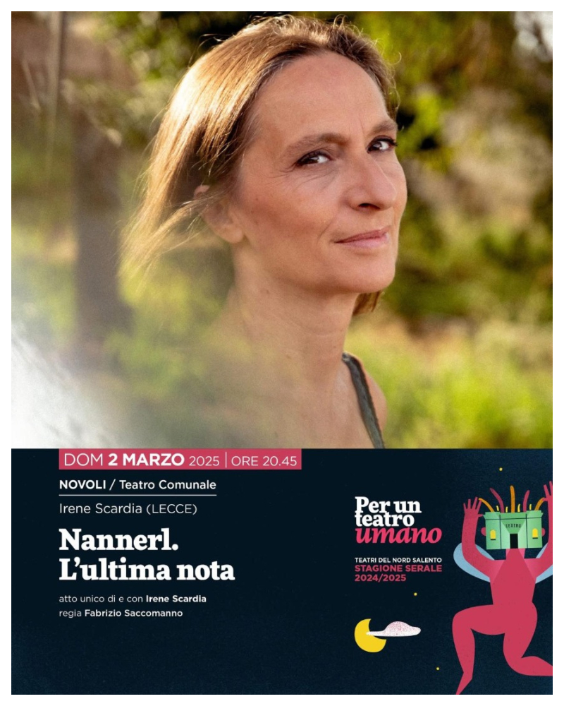 “Nannerl. L’ultima nota” di e con Irene Scardia al Teatro di Novoli